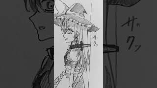 ナイフじゃ人は笑わせられな…#イラスト #東方 #霧雨魔理沙 #十六夜咲夜 #shorts #short#二次創作