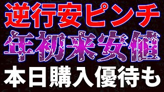 逆行安でピンチ！年初来安値更新。本日購入優待も