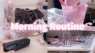 【量産型JKの学校ある日の朝🌸】リアルすぎる姫の準備時間🫶✨ゆる〜くスクールメイク💄 ✨💕