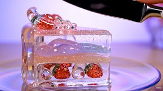 [ASMR] Glass Fruits & Foods 🍓 Compilation by AI #asmr #glasscutting