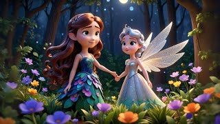 Four Magic Fairies Twinkle at Night | Bedtime Fantasy Rhyme for Kids | Sparkling Fairy Song