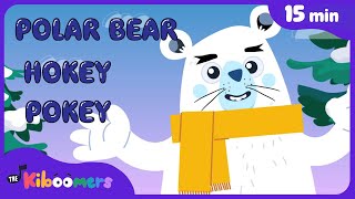 Polar Bear Hokey Pokey & More Fun Winter Songs | 15+ Mins | The Kiboomers Kids Song Collection