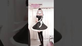 メイド服着てみた❕着丈こんな感じです😆 #量産型 #地雷系 #ハロウィン #メイド服