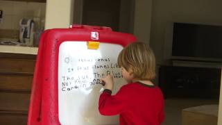 My 3 yr old writing sentences
