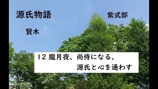 源氏物語　賢木　12　朧月夜、尚侍になる、源氏と心を通わす　作：紫式部