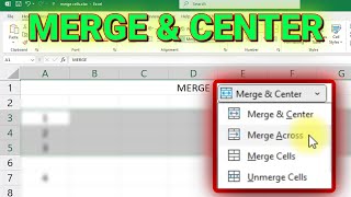 How to Merge and Center Cells in Excel