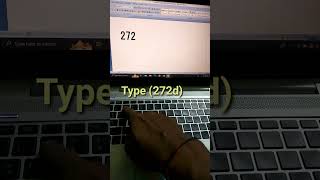 Keyboard typing shortcut.