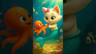 “Kitten Turns Into a Mermaid?!  #cartoon #videosinfantiles #animation