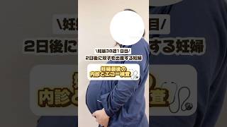 【2日後に双子を出産する妊婦】妊婦最後の内診とエコー検査 #shorts