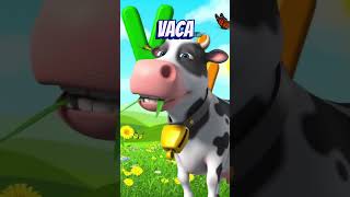 🐄🎶 Letra Vv con Vaca Divertida 🐾 | Abecedario para Niños 🌼📚 #AbecedarioParaNiños #AprenderLetras