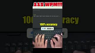 115 Words Per Minute with 100% Accuracy – Focus Over Speed #typing #keyboardtyping #typingpractice