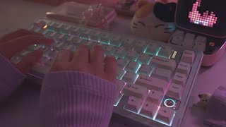 [Cozy ASMR] soothing keyboard typing | falling asleep in no time ☁️✨