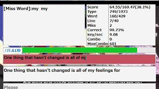 【歌詞タイピング】アップデート（英語歌詞）に合わせてタイピング【Karaoke Typing】