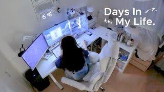 vlog | 在宅ﾌﾘｰﾗﾝｽの日常🧑‍💻一人暮らし7年目🎀朝映画、UberEats、ハイキューグッズ開封📦