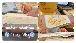 Study Vlog 📖| 🇯🇵winter vacation❄️| 8hours of study✏️