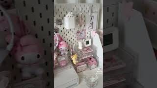 SHEINで机かわいくした！𖤐´- #mydesk #ごちゃごちゃ系統  #机紹介 #シンプル #ピンク系統 #雰囲気 #mydesktour