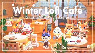 【あつ森BGM】Winter Lofi Café｜温かい冬のコテージ｜ピアノと環境音｜作業・勉強・リラックス