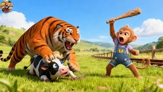 Brave Monkey Cartoon Saves All His Farm Friends!