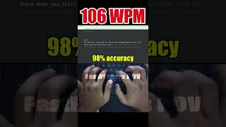 106 WPM | 98% Accuracy #monkeytype #typing #typingspeed #keyboard #typingspeedtest