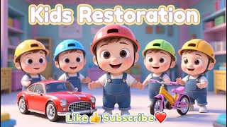 Kids Restoration – Cars & Bikes 🚗🏍️ | Fun Repair Story for Kids