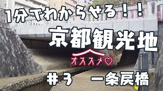 【1分ゆっくり解説】死者がよみがえる！？一条戻橋について【京都旅行】