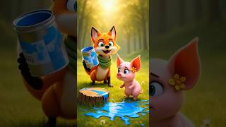 Masterpiece Mayhem 🎨🦊🐷 #3danimationstories  #animatedshorts #cutecartoon