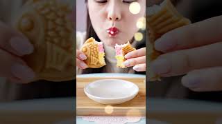 【ASMR】たい焼きと虹色ケーキを食べる音🍰｜ASMR Eating sounds #ASMR #shorts #asmrsounds #咀嚼音