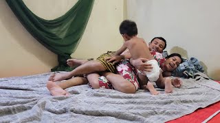 Sweet husband and wife moments❤️ romantic couples so happy with baby😊Love story daily video 30