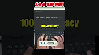 114 Words Per Minute with 100% Accuracy – Smooth and Controlled #typing #typingspeedtest #typingtest