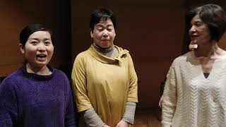 朗読劇「銀河鉄道の夜」終演後の歓談～服部和彦（撮影）