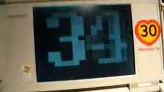 Microdisko CD lottery draw on 386 laptop (Backstage)