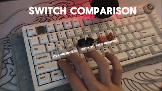 Thocky switch comparison (KTT kang white, Vertex V1, Akko Rosewood)