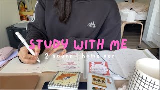 【作業用】🌷2 hours STUDY WITH ME ⌇焚き火の音🪵⌇新居で一緒に勉強 📑 新学期頑張ろう〜！🌼