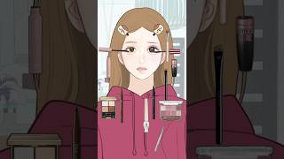 地雷×ベスコス|半顔メイク|メイクアップアニメ🎀　#アニメ #asmr #makeuptutorial