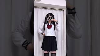 Sailor uniform suits you❔❔#sailor uniform #twintails #student #uniform