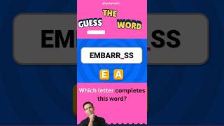 🧠 Guess the Letter to Complete the Word! #WordQuiz #BrainTeaser