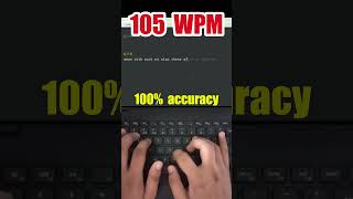 105 WPM, 100% Accuracy#typingspeed #monkeytype
