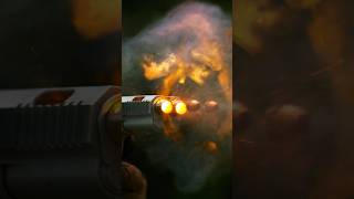 両方の弾丸は同時に発射されるのか？ #shorts #slowmo #kentuckyballistics