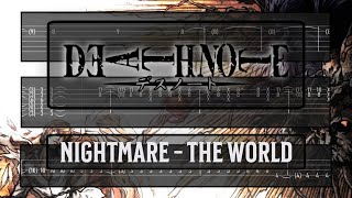 [ TABS ] | Death Note OP 1 | NIGHTMARE - the WORLD | Guitar and Bass MIDI Backing track