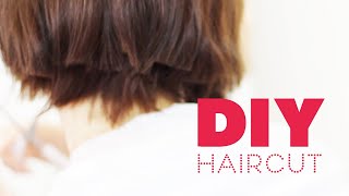 CUTTING MY OWN HAIR and dye it PINK