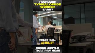 How Much Does a Typical Office Worker Earn in the USA? | Weird Hustle Breakdown #shorts #viralvideo