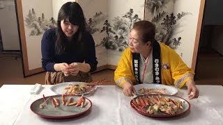 カニ早むき対決！むきむきみっちゃんVSモンゴルナイフのガチ対決