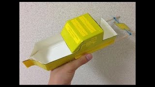 牛乳パック工作★ お風呂で遊べる「プロペラ船」の作り方 ★簡単手作り