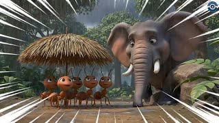 The Ant and the Elephant | Funny & Educational Kids Song | 3D Animated Jungle Music