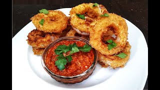 Mozzarella Onion Rings|| Fried Cheese Onion Rings||Super Crispy, Easy, Delicious and Homemade Recipe