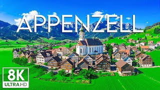 アッペンツェル8K | スイスのおとぎ話：なだらかな緑の丘、色彩豊かな村、そして雄大な山々