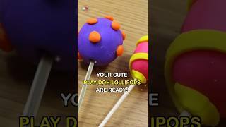 Learn How To Make Colorful Play Doh Lollipops🍭#shorts #playdohforkids #diyvideos
