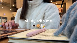 【作業用】🥯study with me at a cafe | カフェで勉強しよう📝 soft music