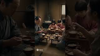 Who said "Eat slowly"? Breakfast in a tenement house in the Edo period #Edoperiod