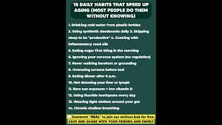 ⚡Most people age themselves faster without realizing it... #healthflow #wellnesstips #gentlewellness